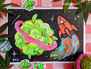 Planet Buddy Illustration Prints