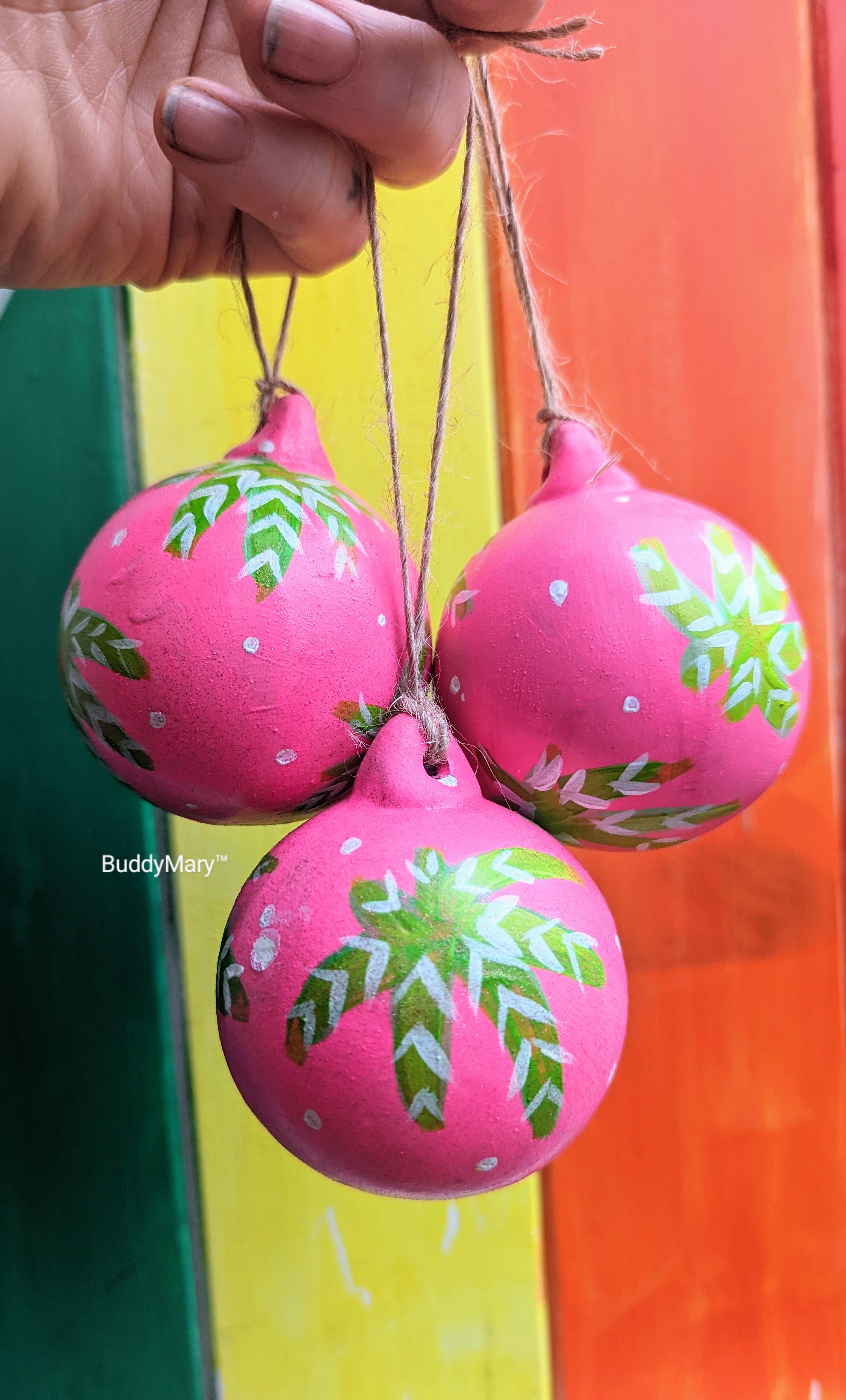 Hand Painted Ceramic Baubles